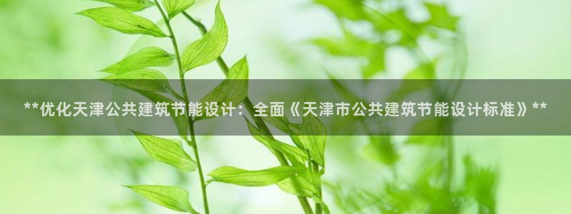 谁知道e尊国际的网址：**优化天津公共建筑节能设计：全面《天津市公共建筑节能设计标准》**