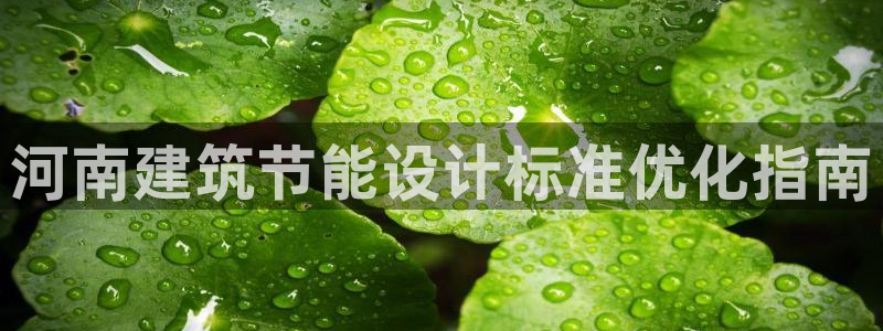e尊国际7779：河南建筑节能设计标准优化指南