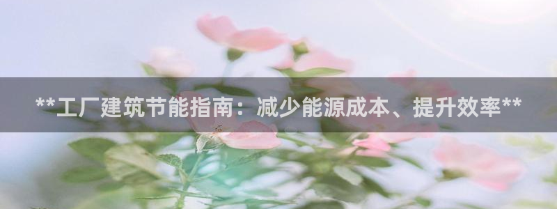 e尊国际-可可计划：**工厂建筑节能指南：减少能源成本、提升效率**
