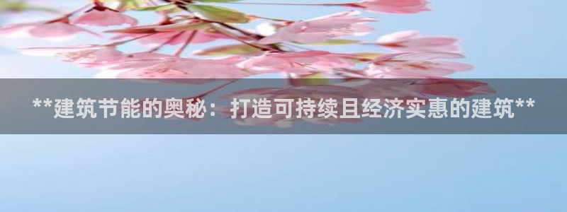 e尊官网：**建筑节能的奥秘：打造可持续且经济实惠的建筑**