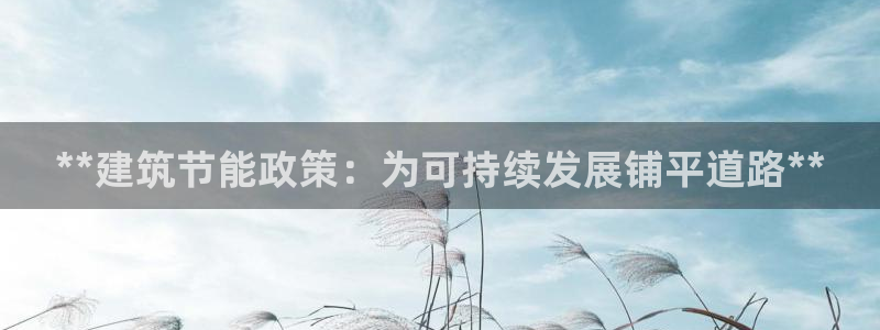 e尊国际客户端：**建筑节能政策：为可持续发展铺平道路**