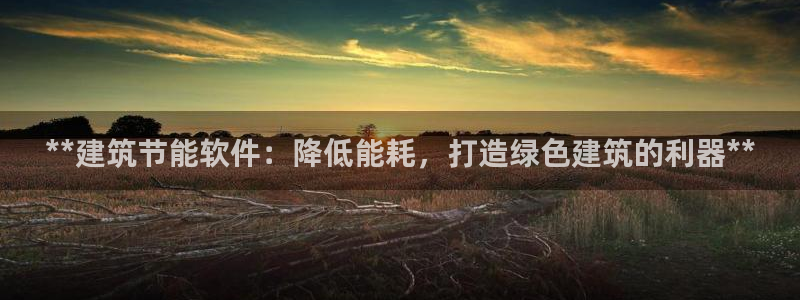 谁知道e尊国际的网址：**建筑节能软件：降低能耗，打造绿色建筑的利器**