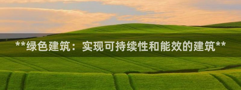 e尊国际平台：**绿色建筑：实现可持续性和能效的建筑**