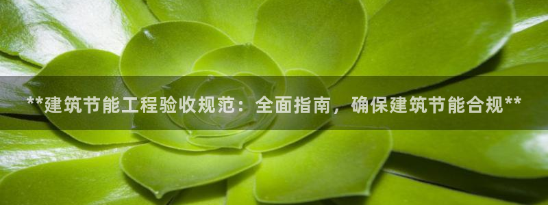 e尊国际客户端下载：**建筑节能工程验收规范：全面指南，确保建筑节能合规**