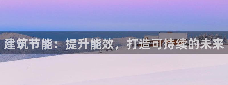 e尊国际官方网站：建筑节能：提升能效，打造可持续的未来