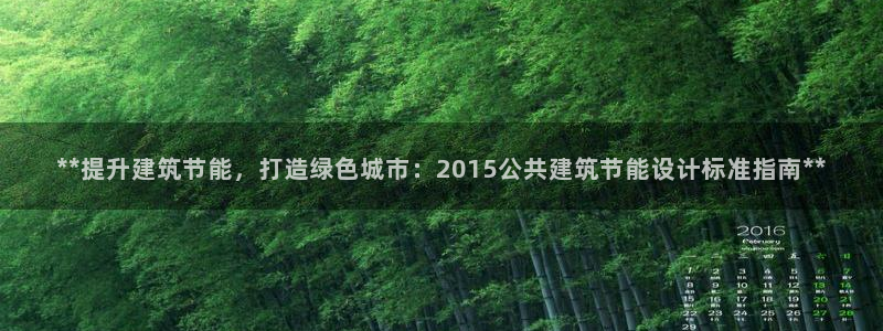 e尊国际客服：**提升建筑节能，打造绿色城市：2015公共建筑节能设计标准指南**
