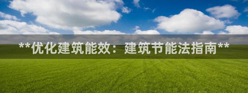 e尊国际app：**优化建筑能效：建筑节能法指南**
