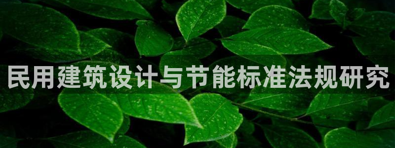 e尊国际app：民用建筑设计与节能标准法规研究