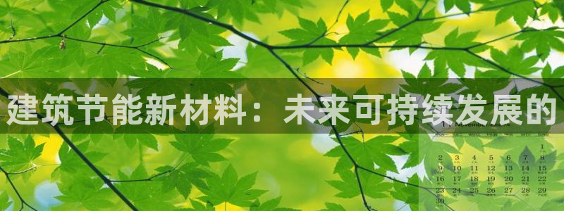 e尊国际平台：建筑节能新材料：未来可持续发展的