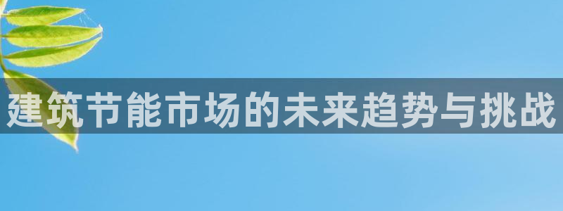 e尊国际-e尊国际官网：建筑节能市场的未来趋势与挑战