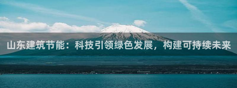 e尊国际7779：山东建筑节能：科技引领绿色发展，构建可持续未来